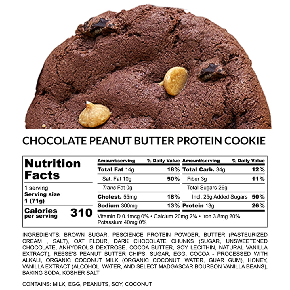 Chocolate Peanut Butter Protein Cookie